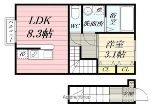 デュマンⅠ【2階】の間取り