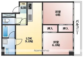 グレーシア庚午【901号室】の間取り