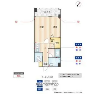 アトリオフラッツ大楠【3階】の間取り