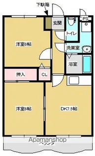 セゾン北条谷【201号室】の間取り