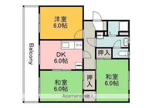 ブルーマウンテン フラワー通り【205号室】の間取り
