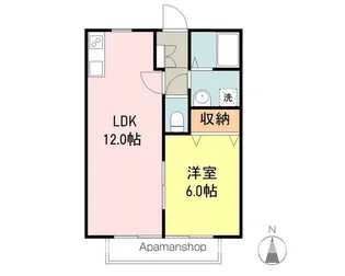 コウジィーコート【203号室】の間取り
