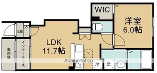 仮)坂戸市千代田アパートⅡ期【1階】の間取り