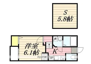 クレオ千早【1階】の間取り