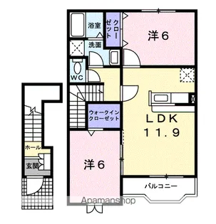 ヒルサイドオーク【2階】の間取り