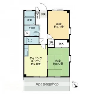 2DKの間取り画像