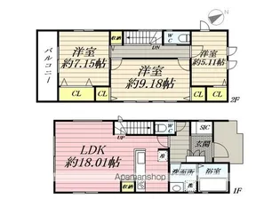神奈川県横浜市鶴見区駒岡1丁目【一戸建】の間取り