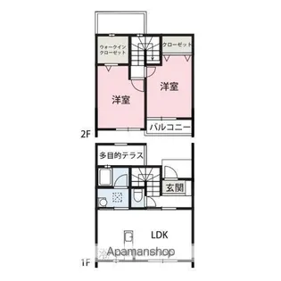 リバティクレスト【2号室】の間取り
