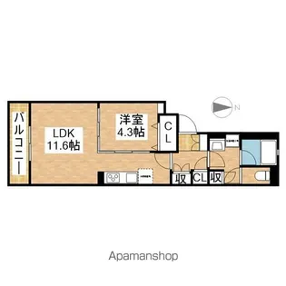 NODE プラス TSURUMAI【4階】の間取り
