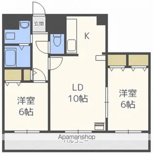 パークスクエア東札幌【302号室】の間取り