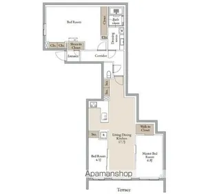 クラリティア横濱反町【101号室】の間取り