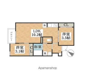 REGALEST上小田井4【202号室】の間取り