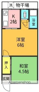 吉成マンション東【13号室】の間取り