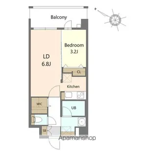 QUINTET MINAMI FUKUOKA【5階】の間取り