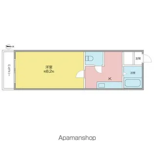 ユトリロ水草【401号室】の間取り