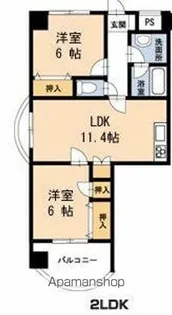 グランビュー東和庄内【305号室】の間取り