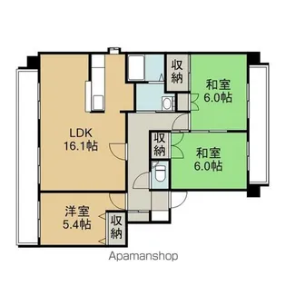 エメラルドグリーンⅤ【4階】の間取り