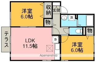 メゾン・アンソレイユⅢ【1階】の間取り