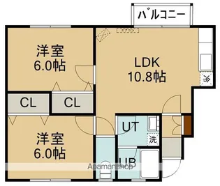 日吉ヶ丘ハイツ【102号室】の間取り