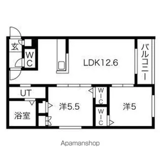 GRANDUKE北円山【5階】の間取り