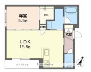 シャーメゾン ルーエ【1階】の間取り