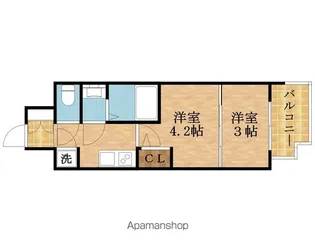セレニテ東梅田アリエ【15階】の間取り