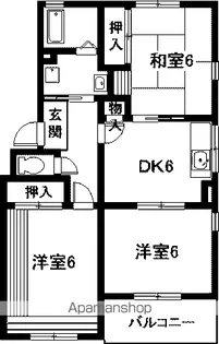 クレール歌里【2階】の間取り