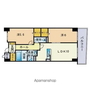 リオグランデ博多【308号室】の間取り