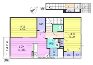 ミーティア【2階】の間取り