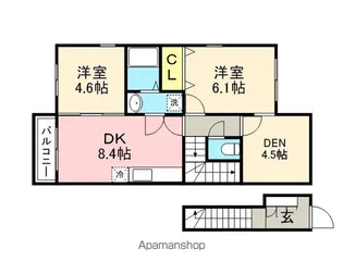 スウィートベル【202号室】の間取り