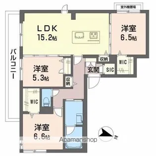 ソテ・ドゥシュA【1階】の間取り