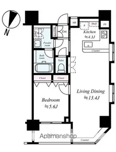 AXASXEBEC秋葉原【10階】の間取り