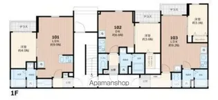 グランディール千葉新宿【1階】の間取り