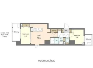 SーRESIDENCE浅草DIVERSE【2階】の間取り