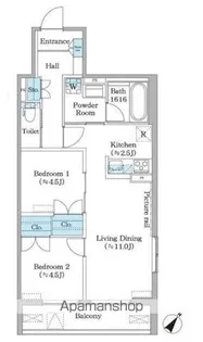 フィカーサ横浜【1階】の間取り