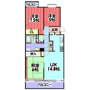 本郷パークマンション【2階】の間取り