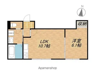 神照町賃貸住宅 A棟【4号室】の間取り