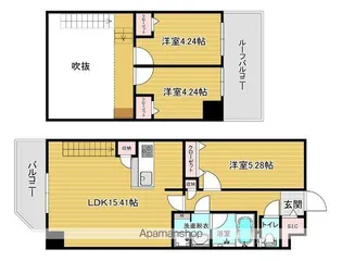 リファレンスリバービュー室見【10階】の間取り