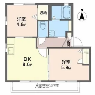 ダイヤメゾン A棟【2階】の間取り