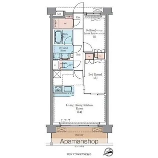 ラグゼナ平井ノース【4階】の間取り