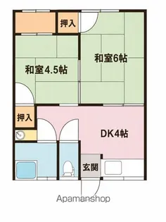 花見アパートⅡ【2階】の間取り