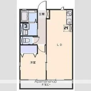 ホワイトコート花の木【A102号室】の間取り