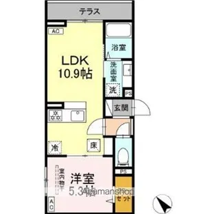 ドムスクレスト清新二丁目【2階】の間取り