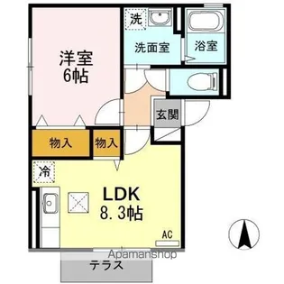 ルピナ深津【101号室】の間取り