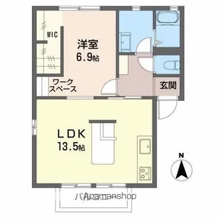 ぱれすよつや【2階】の間取り