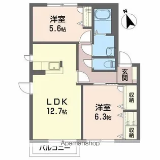 サン・シャーメゾンⅢ【1階】の間取り