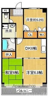 バードウェルマンション【1階】の間取り
