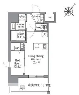 SEASON FLATS渡辺通【5階】の間取り