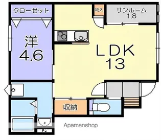 グッドライフステージ宮荘【105号室】の間取り
