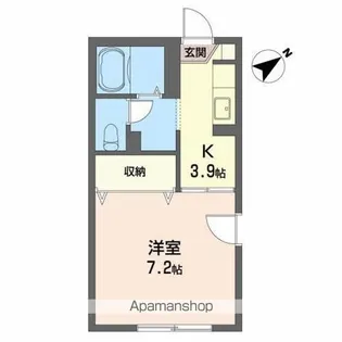 ウエストコート【1階】の間取り